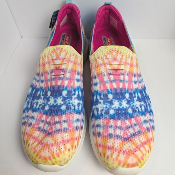 Skechers Tie Dye Multicolor Ultra Flex Air Cooled Memory Foam Slip On Sneaker 11 - Picture 5 of 8